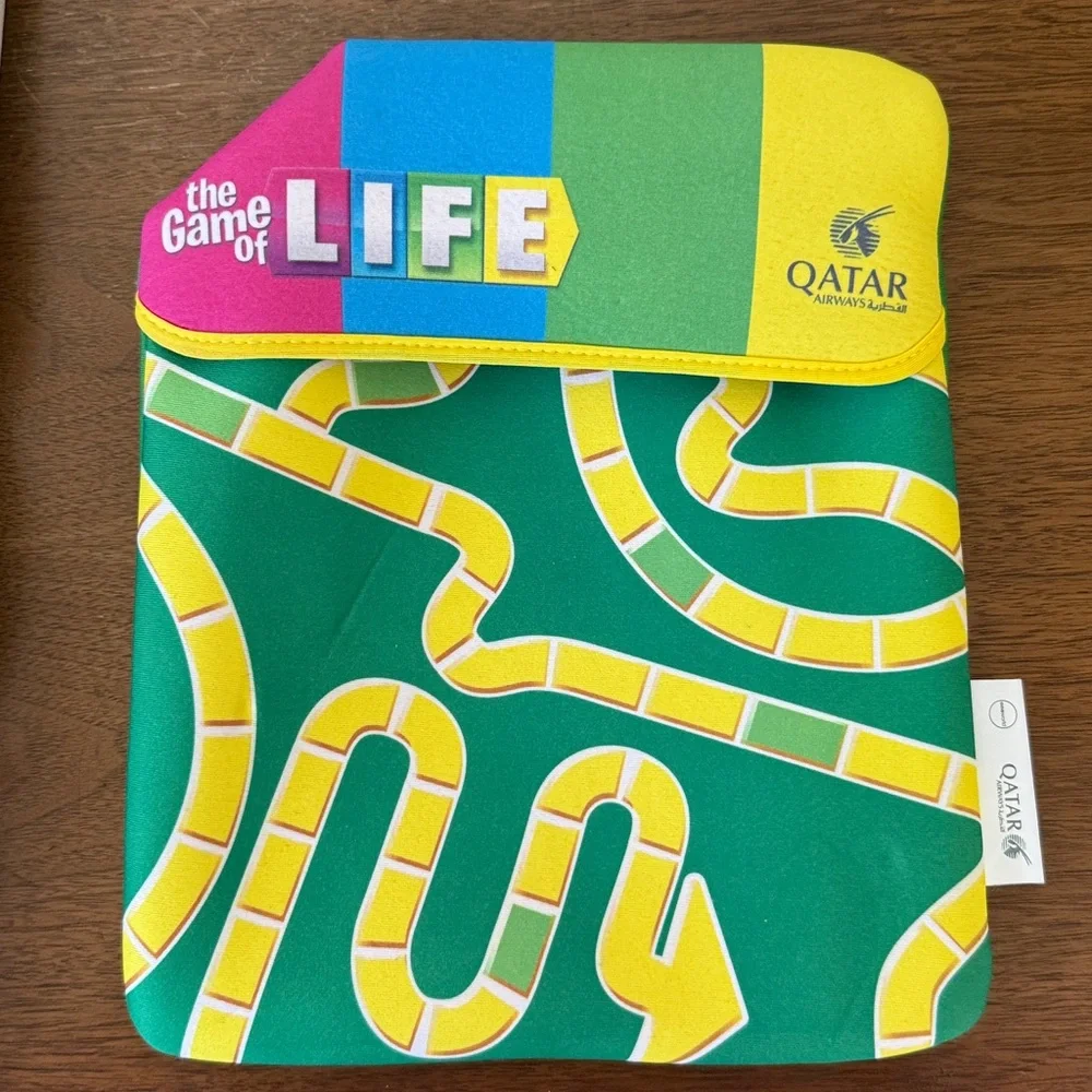 Qatar Airway Hasbro Child Activity Pack Game of Life Neoprene Tablet Cover